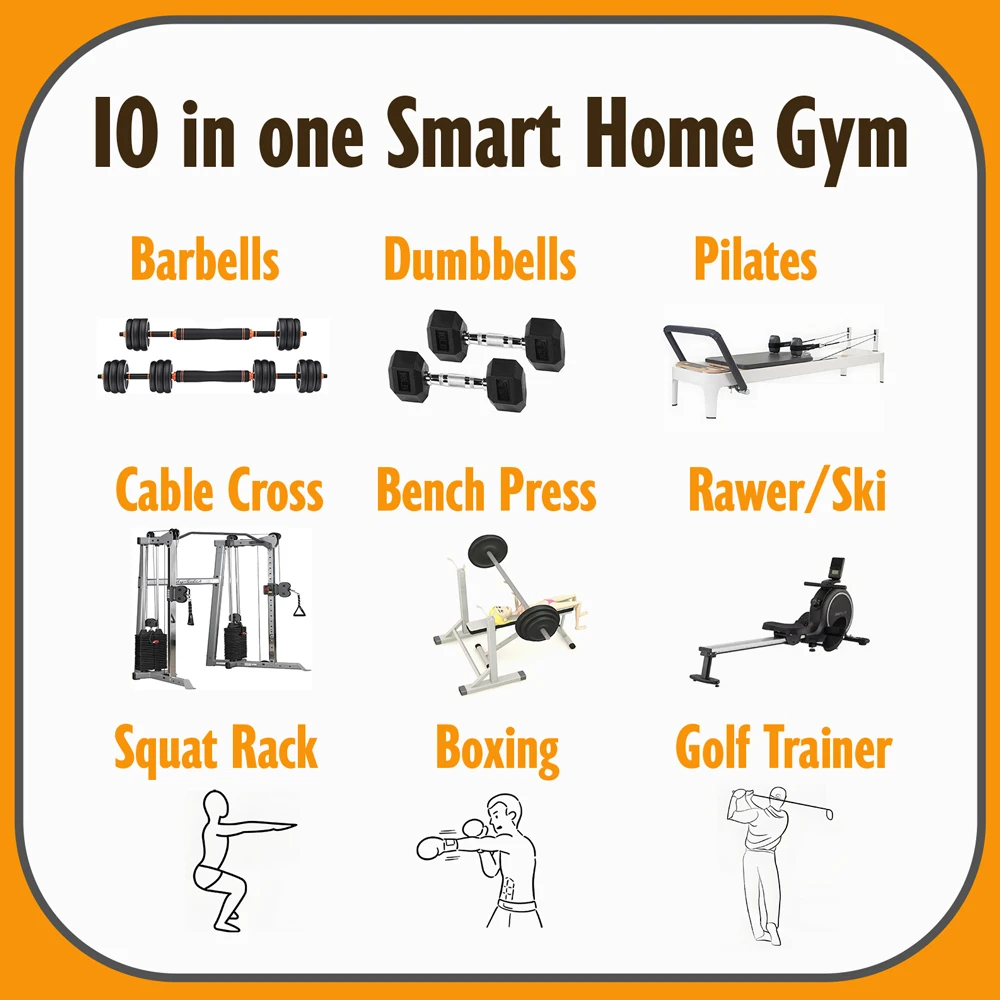 All-in-one Smart Foldable Aluminum Alloy Strength Training Home Workout Equipment - Image 4