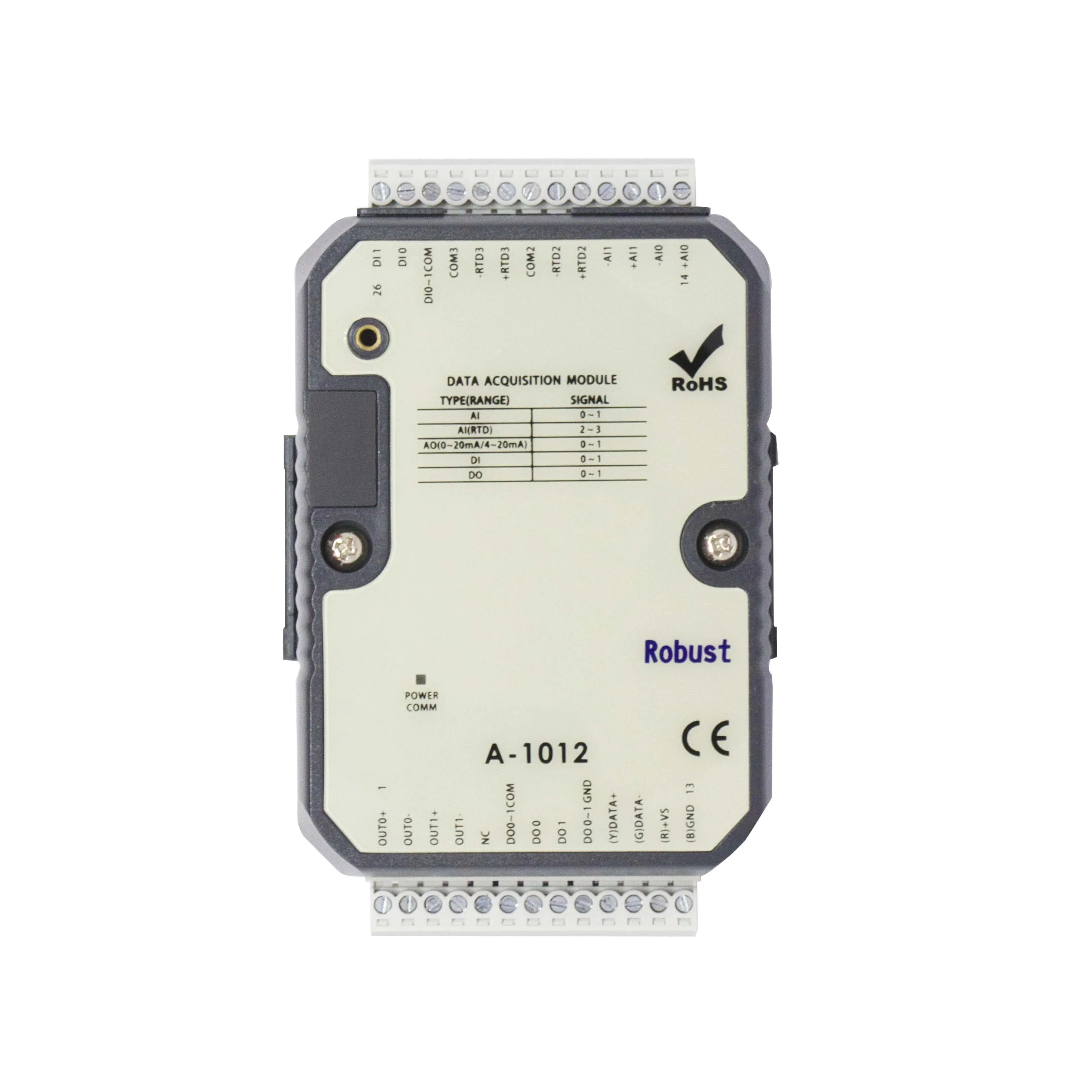 Analog I/O Module A-1012 with 2DI 4AI 2DO 2AO RS-485 Port