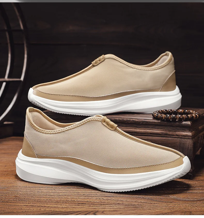 Chaussures De Sport Homme Sans Lacets – Légères, Respirantes, Semelle EVA, Pour Marche Et Jogging, Design Décontracté