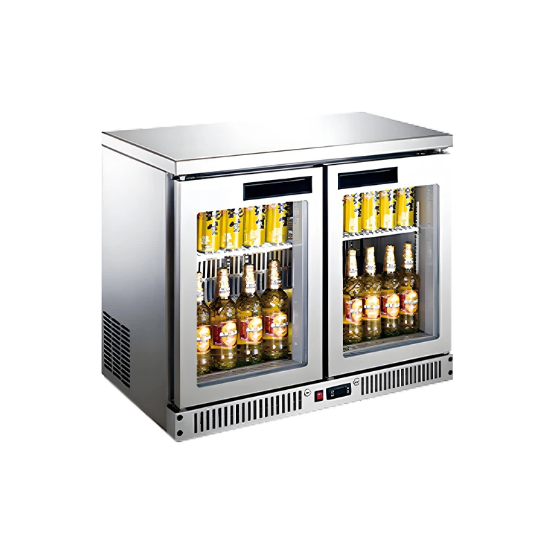 Bindose Single-Temperature Stainless Steel Back Bar Table Freezer Display Beverage Drink Beer Cooler Freezer & Fridge Counter
