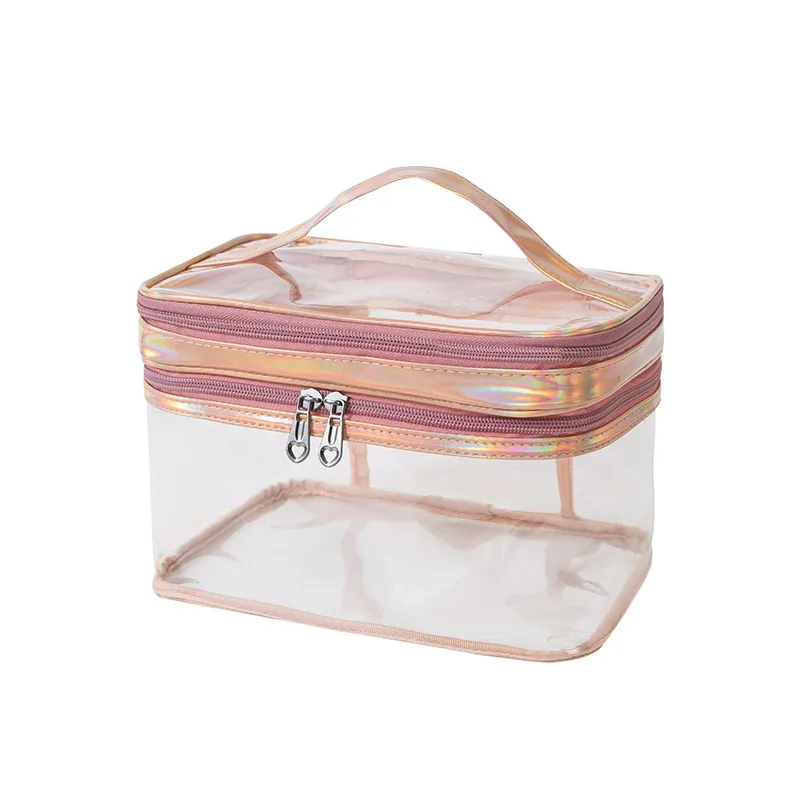 Clear Makeup Bag/PVC Plastic Cube/Transparent Cosmetic Travel Case