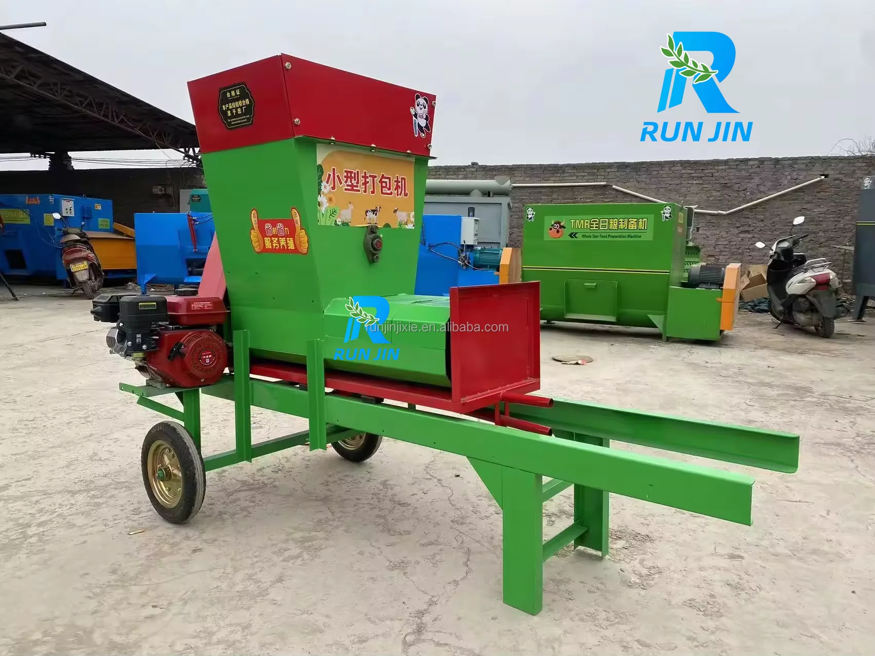 Small Silage Machine Silage Bale Straw Hay Baler Packing Machine and Wrapper Electrical ...