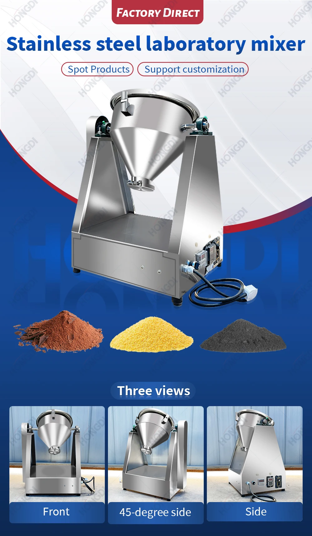 Laboratory Type Conical Mixer Mixing Machine For Spice Powder Additive