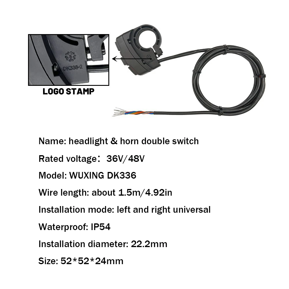 Электрический велосипед 12v-120v WuXing DK336 переключатель скутера/мотоцикла Atv с роговыми пуговицами указатель поворота руля контроллер переключателя