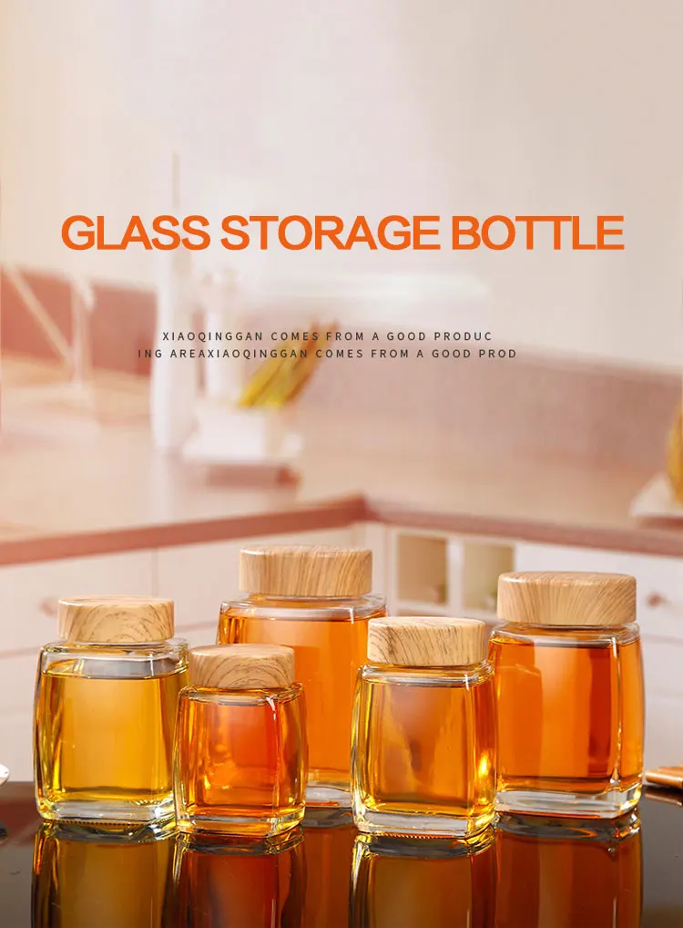 Wholesale Custom 50 750ml Kitchen Jam Food Container Seal Glass Storage Bottles Honey Jars With 2727