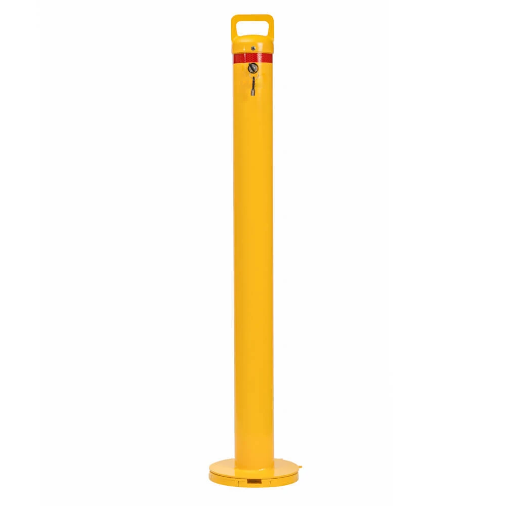 140mm Removable PadLock Traffic Barrier Yellow In-Ground Traffic Management Device manufacture