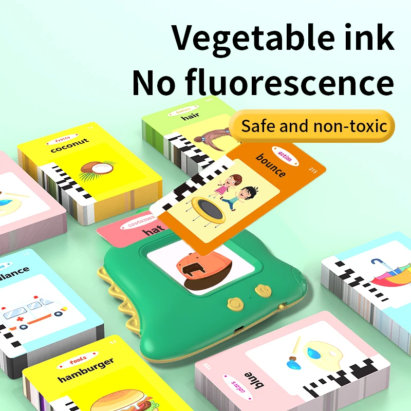 Early Smart Educational Toy Chinese English Puzzle Card Machine Battery Operated Plastic Enlightenment for Baby Kids New