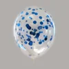 palloncino con coriandoli blu metallizzato