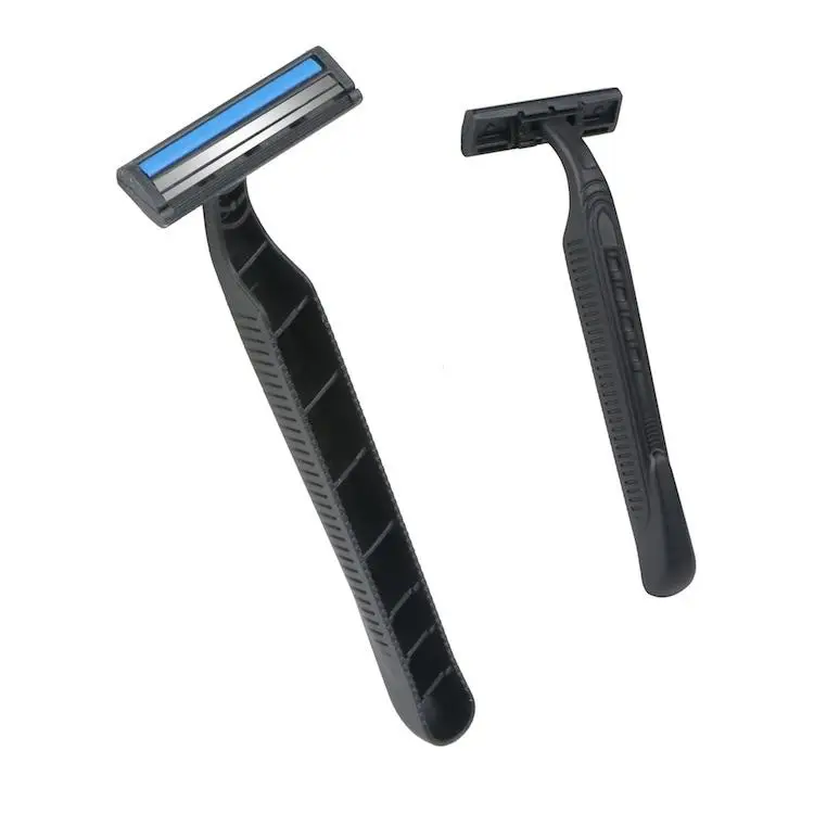 Twin Blade Disposable Razor Plastic Handle Stainless Steel Blade High ...