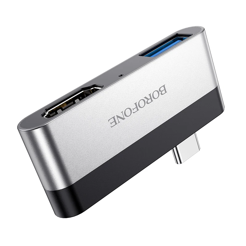 BOROFONE DH2 2-in-1 Universal high-quality converter adapter Type-C to HD-MI+USB3.0 adapter