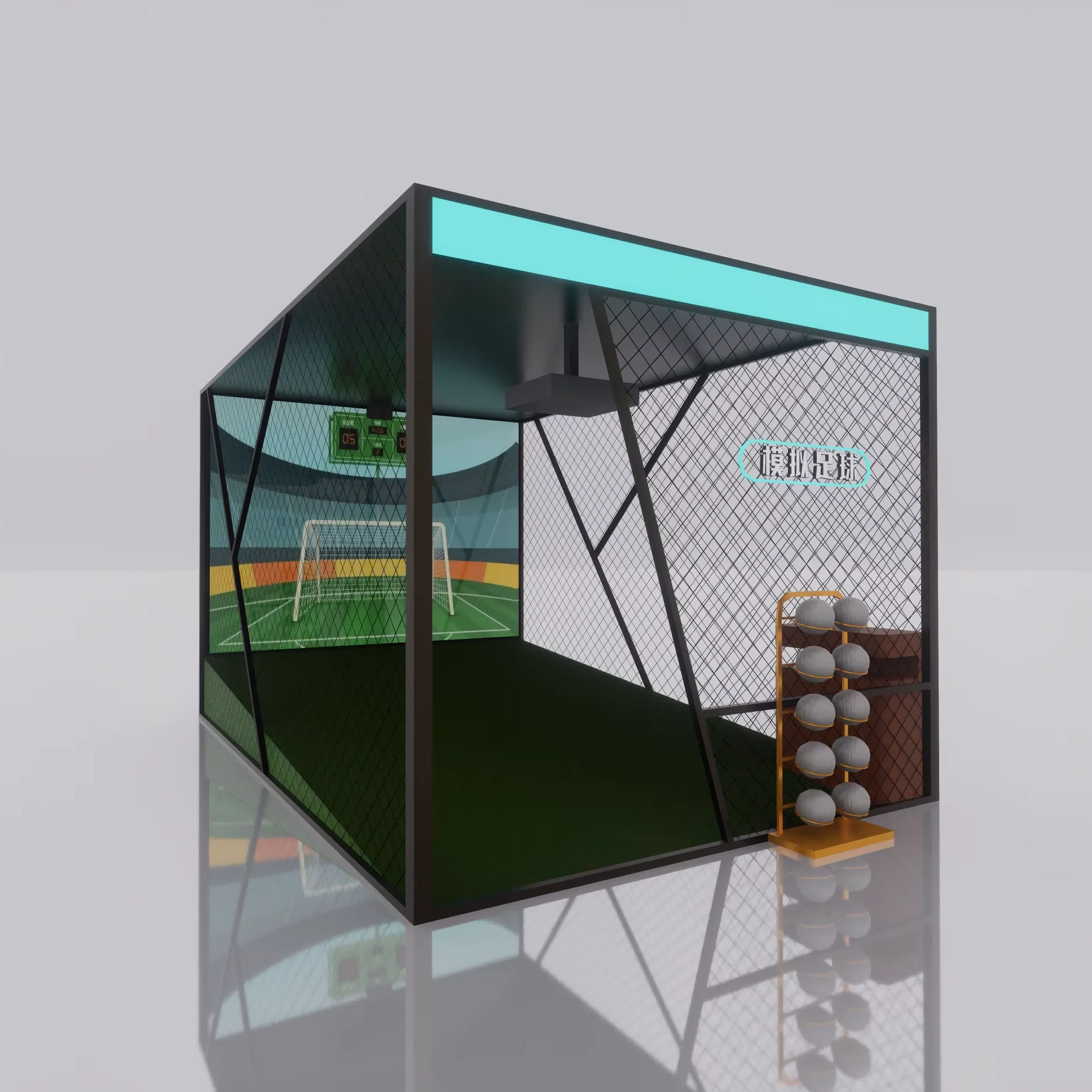 RaiseFun Factory Wholesale Virtual Football Arcade Machine Indoor Playground Kicking Mechanism Stadium Environment Sports Bars