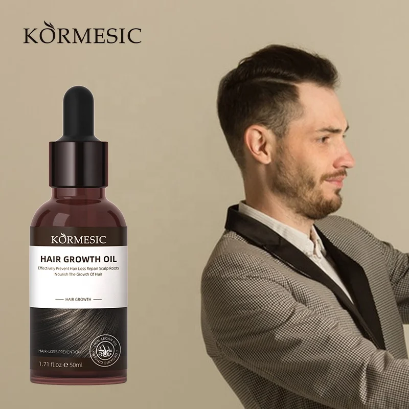 Private Label KORMESIC Organic 100% Hair Care Oil Effective Prevent Hair Loss 50ml Hair Growth Oil