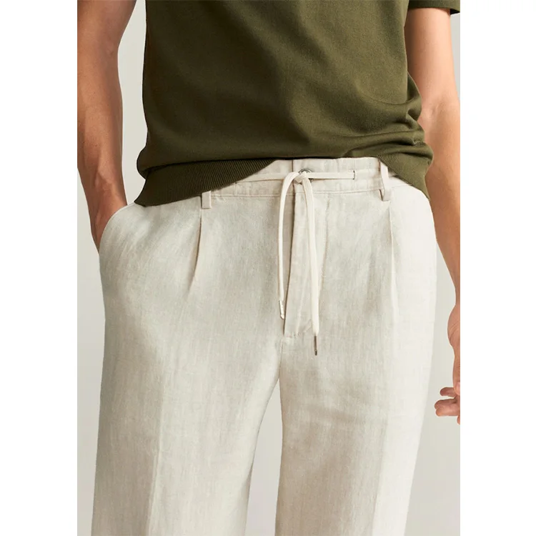 100 LINEN TROUSERS  Light khaki  ZARA India