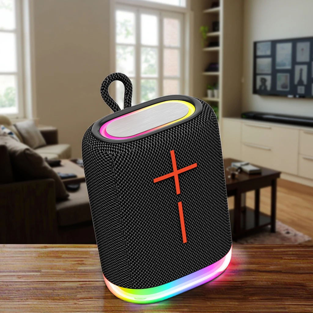 Creative Led Light Fabric Charging Case Wireless Arcade Game Machine Bt Tower Outdoor Rechargeable Loud Speaker Mobile Phones