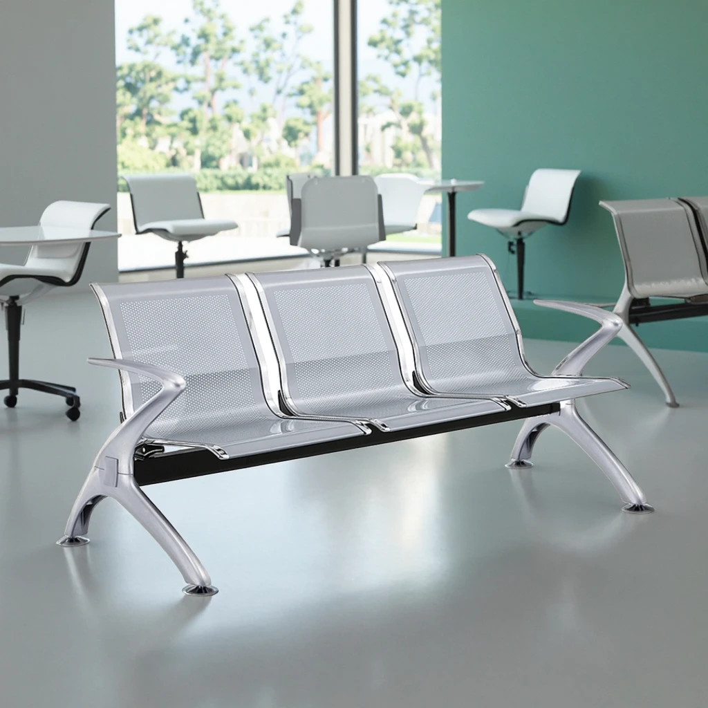Economy Modern Steel Frame Durable Stacking Chairs for High-Traffic Hospital and School Events Areas 6