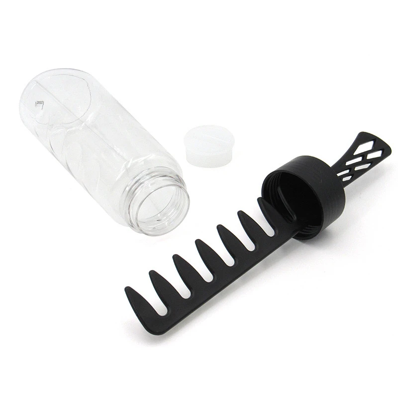 Factory Direct Sales 300ml PET Hair Essential Oil Comb Bottle Plastic Bottle With Comb