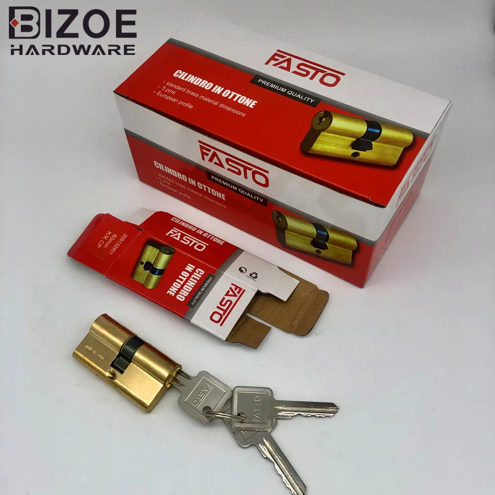 Multi Type Double Open Single Open  European Door Lock Cylinder  Brass Cylinder