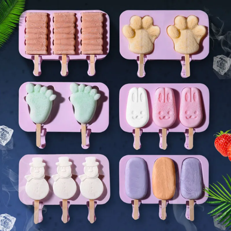 Silicone Ice Cream Mold Diy Dust Cover Homemade Popsicle Molds