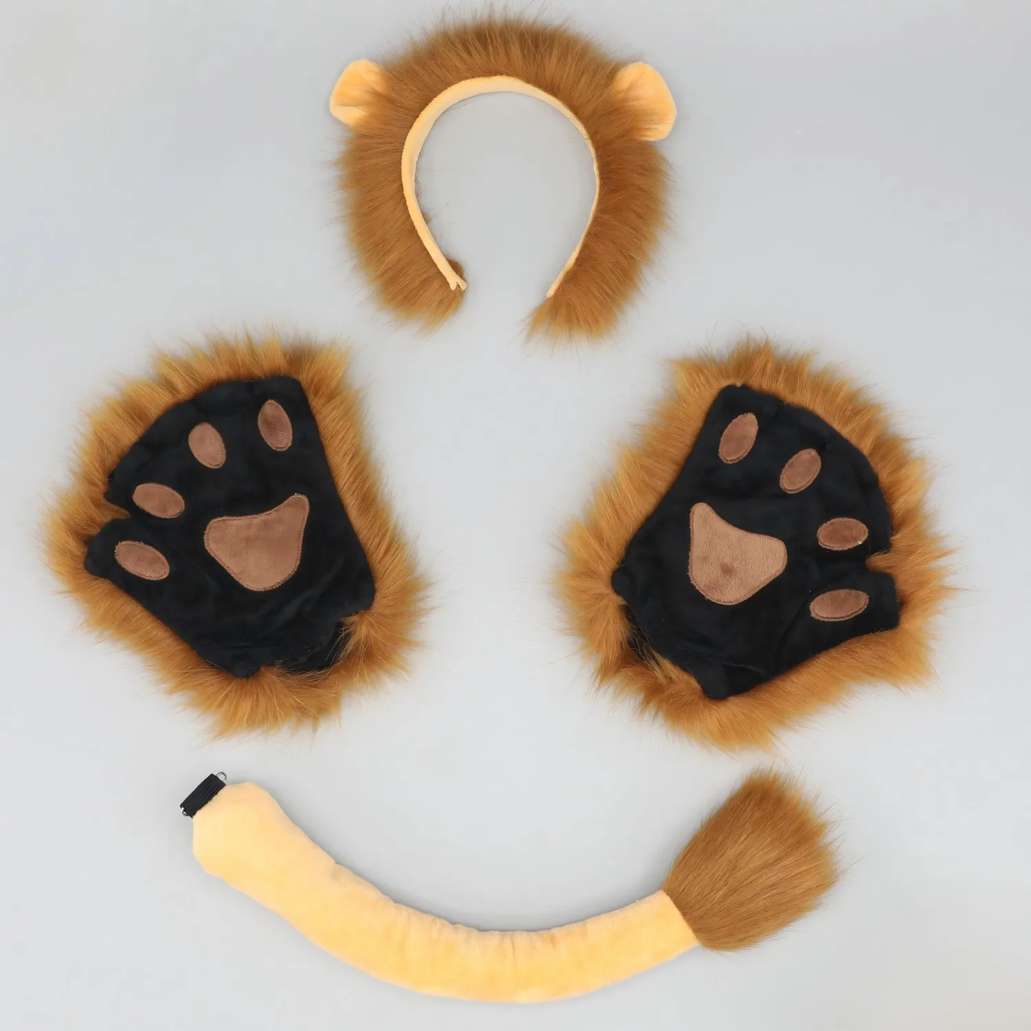 Набор из искусственных пушистых ушей льва