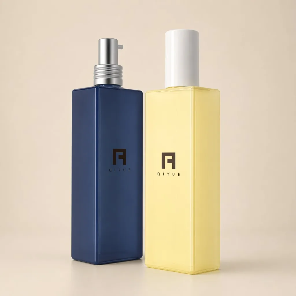 220ml 250ml Luxury square Plastic Bottle with Press Pump Bottle for Cosmetic Use Packaging Shampoo Shower Gel Bottle