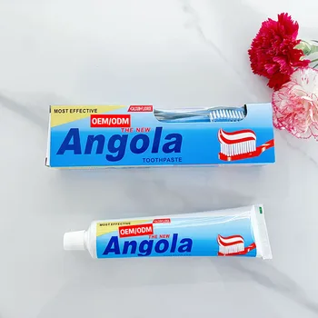 Private Label Tooth paste Whitening Angola Toothpaste Manufacturer Toothbrush and Toothpaste in One