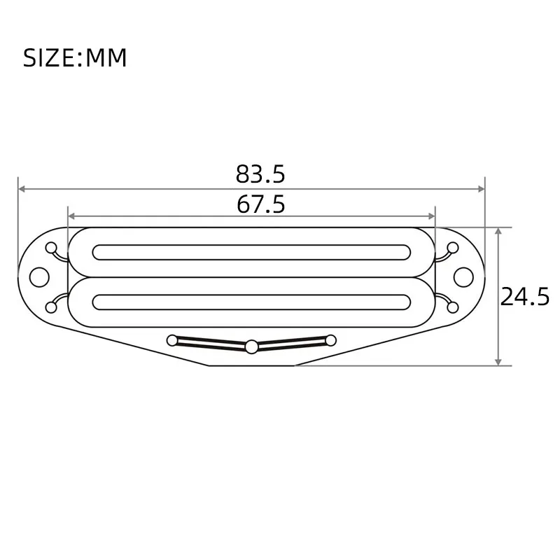 Alnico V-9K Twin Blade Humbucker Pickup for Electric Guitars