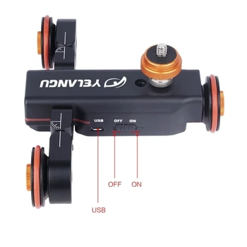 YELANGU L4X Mini Motorized Electric Track Slider Motor Dolly Truck Car for Camera Camcorder DV Cameras Truck Cars detail image