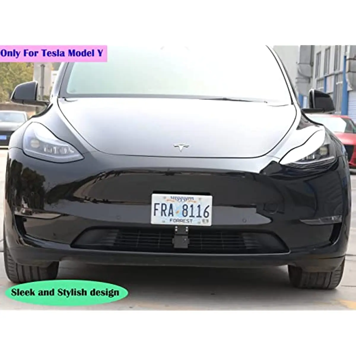 Removable Front License Plate Holder for Tesla Model Y - No