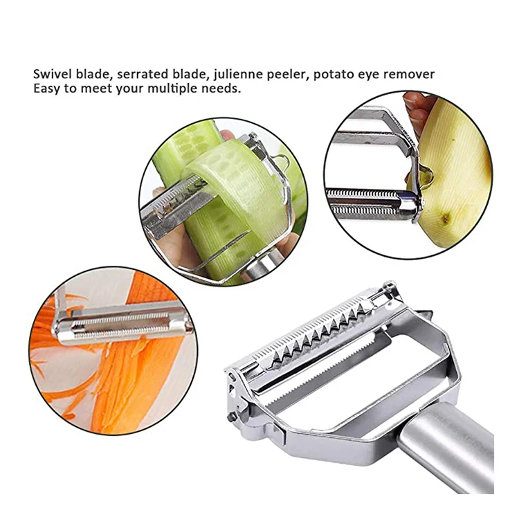 Stainless Steel Carrot Julienne Firm Grip Home Potato Peeler Vegetable
