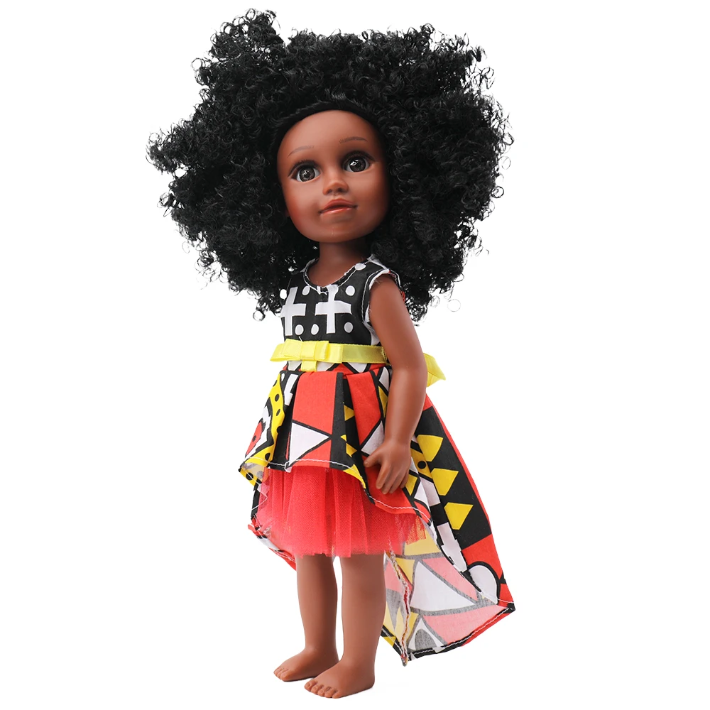 Новое поступление 2022, пластиковые игрушки для девочек, куклы, подарок для детей, набор кукол, красивое платье, 14 дюймов, черные модные куклы