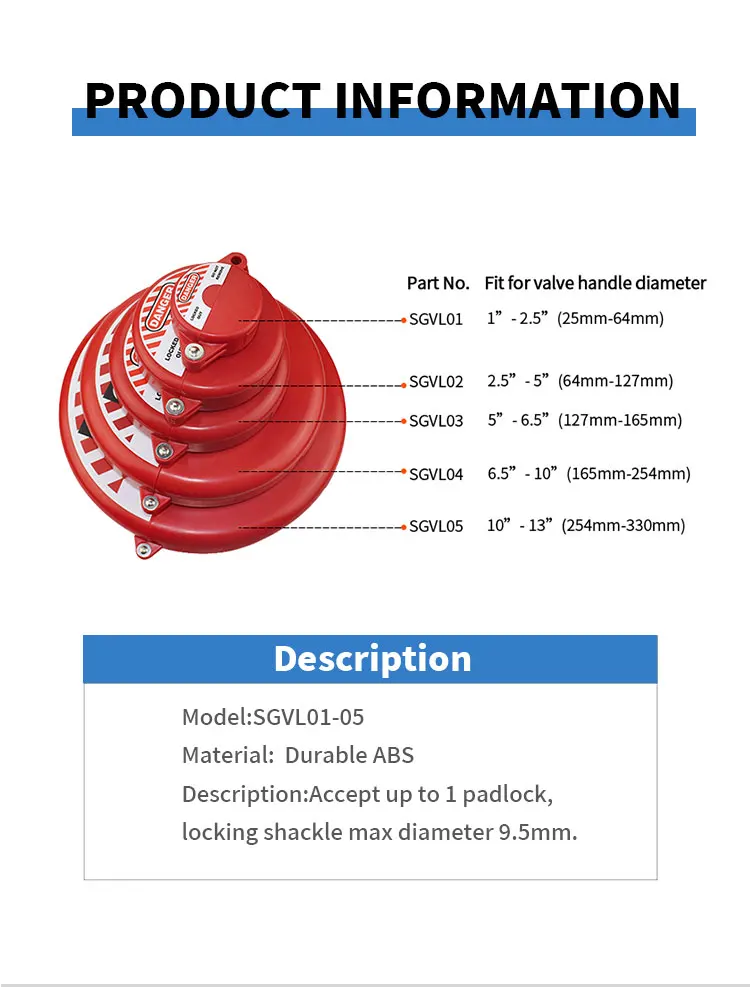 Multitudinous Safety LOTO Devices,Safety Standard Gate Valve Lockout Device,Universal Safety Gate Valve Lockout