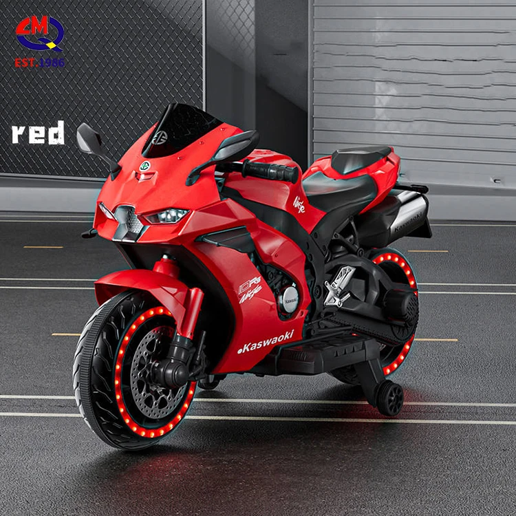Cheap Price High Quality Popular Customizable Big Electric Motor Kids Motorcycle With Two Training Wheels