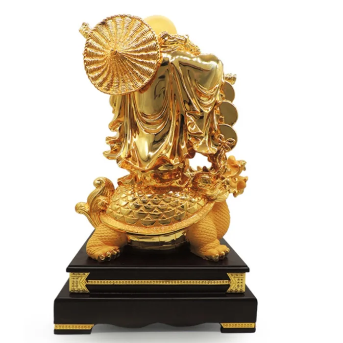 Good Fortune Health Fengshui Laughing Buddha and Turtle-Wealth Statue