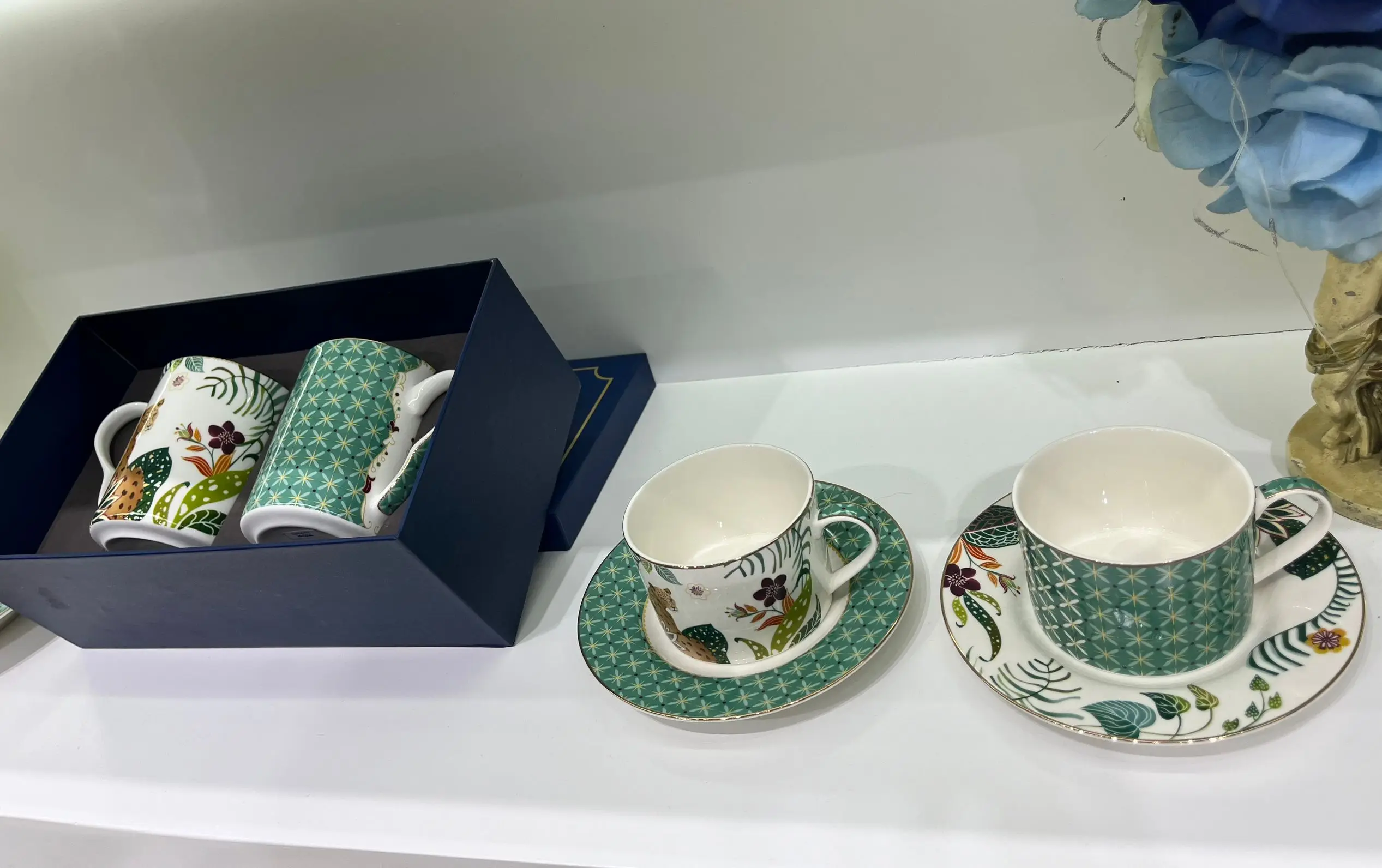 Taohui 1 Set Mug Tiger Animal Ceramic Tea Cup Porcelain Drinking Cappuccino 220ml Cups and Saucers supplier