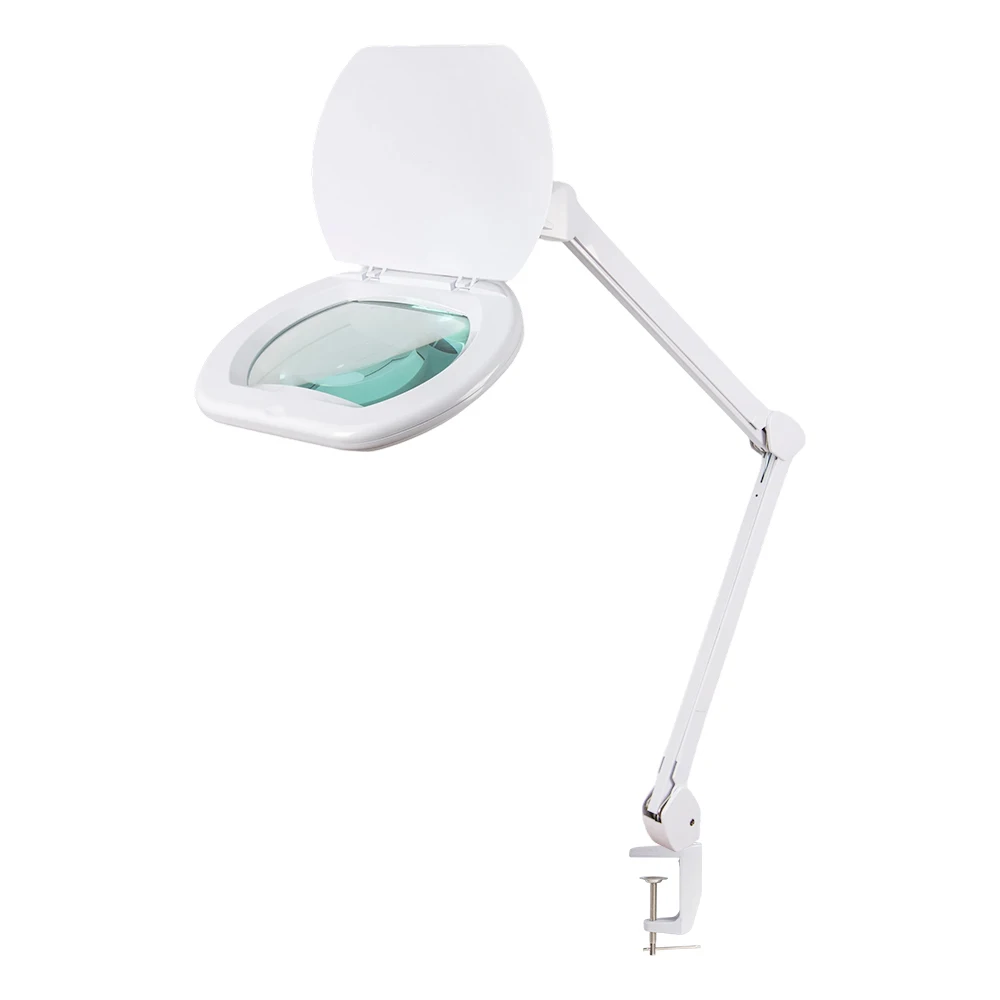 Industrial Touch Control Clamp on Free Design LED 84PCS SMD Folding Clamp Magnifying Glass Light Lamp for Eye Beauty Facial Skin