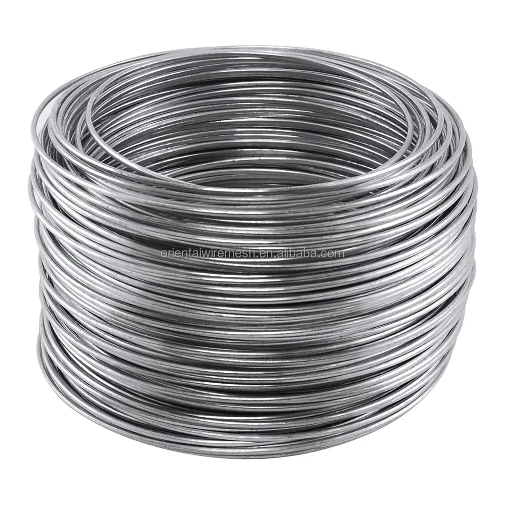 Fil De Fer Zingué 50m X 0.7mm | Bobine De Fil Galvanisé | Multiusage Jardinage, Bricolage | Taille Unique