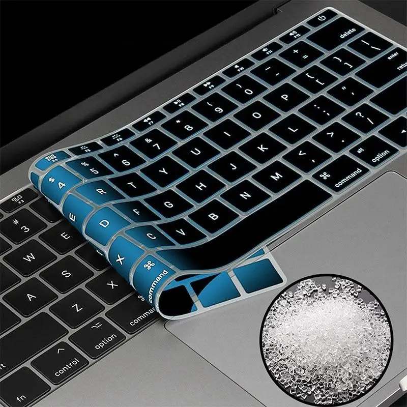 product transparent clear black tpu pvc protective keyboard film for macbook air pro m1 m3 13 14 15 inch-2