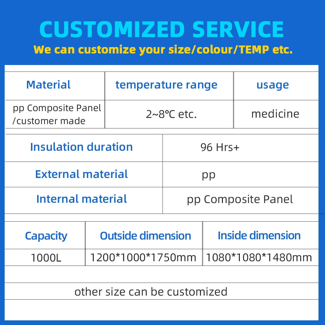 CIMC 1000L Large Vaccine Cooler Box Medical Fridge