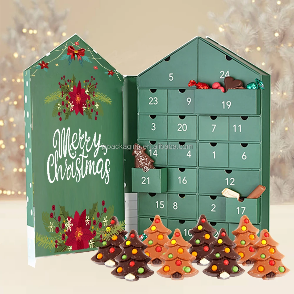 Customized Empty Advent Calendar Beauty Packaging Box Makeup Christmas Advent Calendars 24 Days Advent Calendar Box for Cosmetic