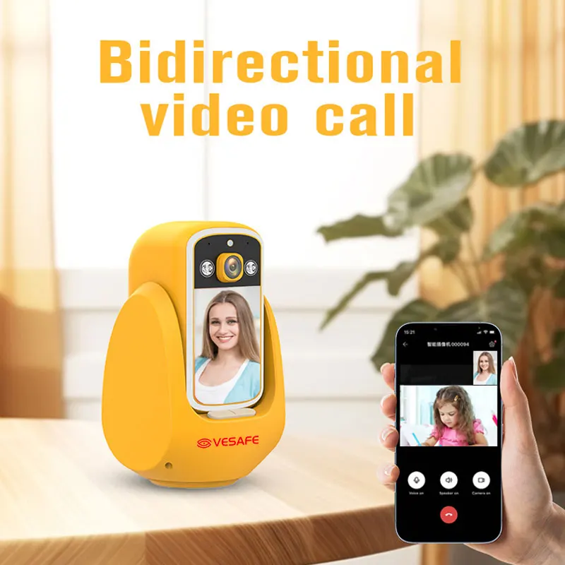 VESAFE Mini Wireless Video Call Camera Night Vision CMOS New Home Baby Monitor Plug Security Human Motion Tracking Baby Camera