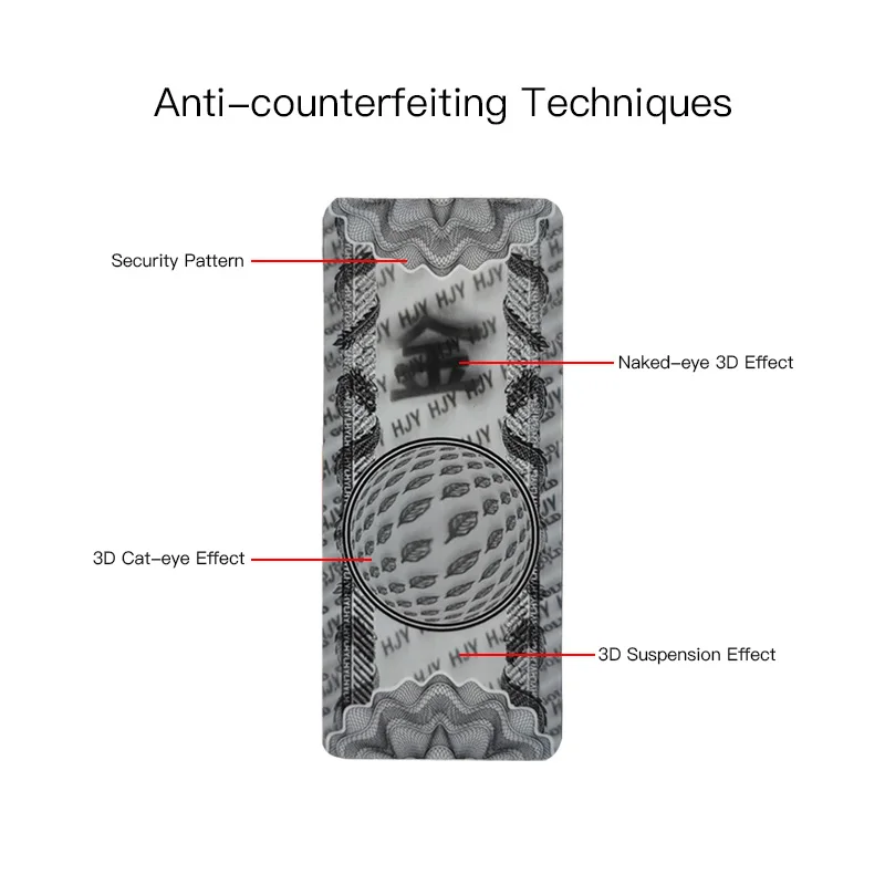 2024 High Quality 3D Micro Optical Security Label With Micro Lenses 3D Nano Lenticular Sticker With Your Logo and Texts