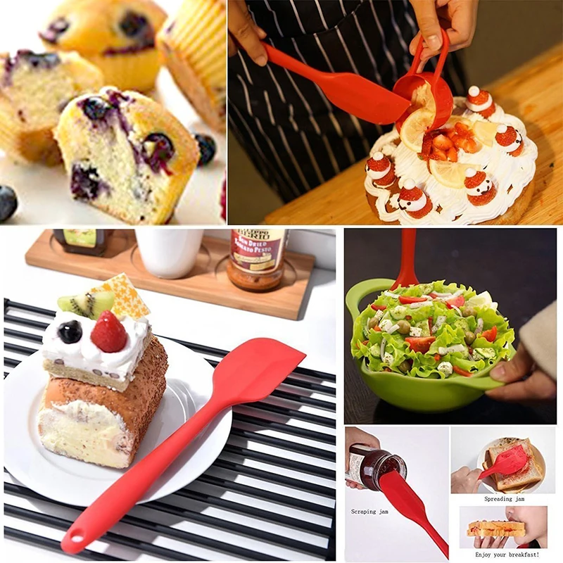 logo custom new design bpa free kitchen scraper non-stick heat-resistant silicone spatula