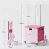 45L rose avec roue grimpante