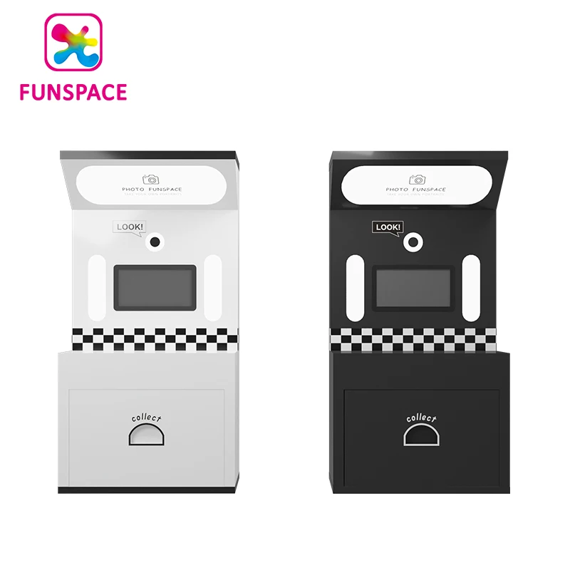 Funspace Coin Operated Mirror Photo Booth Machine Instant Print Photo Booth Vending Machine With Printer Kiosk
