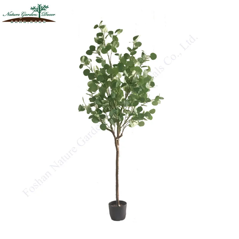 Мода Искусственный Горшок эвкалипт для крытый дисплей искусственный завод