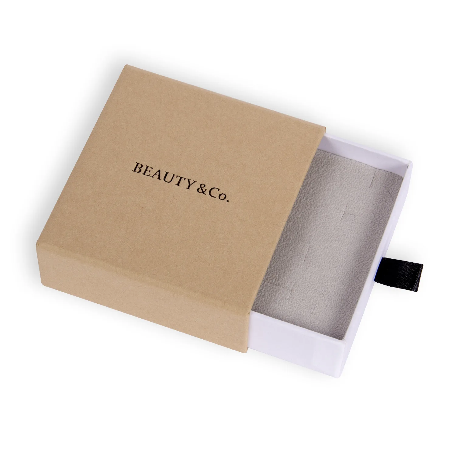 Custom Small pink Folding Cardboard Paper Box Ring Drawer Jewelry Packaging Box With Your Own logo