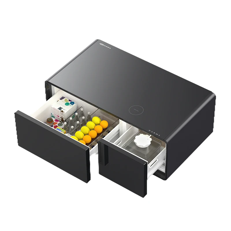 Apartment Refrigerator Party Tea Table Fridge Mobile Phone Charging Smart Coffee Table Music Fridge Table Smart Furniture