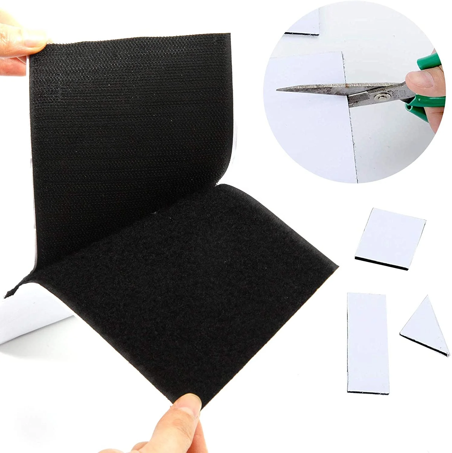 Nylon Self-Adhesive Hook & Loop Tapes for Cars License Plate Stickers Number Plate Holders Patterned Shoe & Bag Tapes