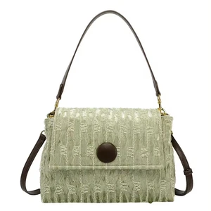 2026 Ladies Minimalist Style Tote Handbag Customized Logo and Large Embroidery for Summer Winter Seasons Factory Wholesale