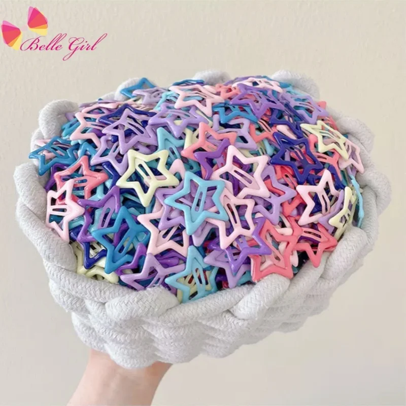BELLEWORLD Colorful Star Hair Clip Daughter and Baby Hair Small